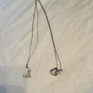 Brighton Silver Heart and Swirl Necklace